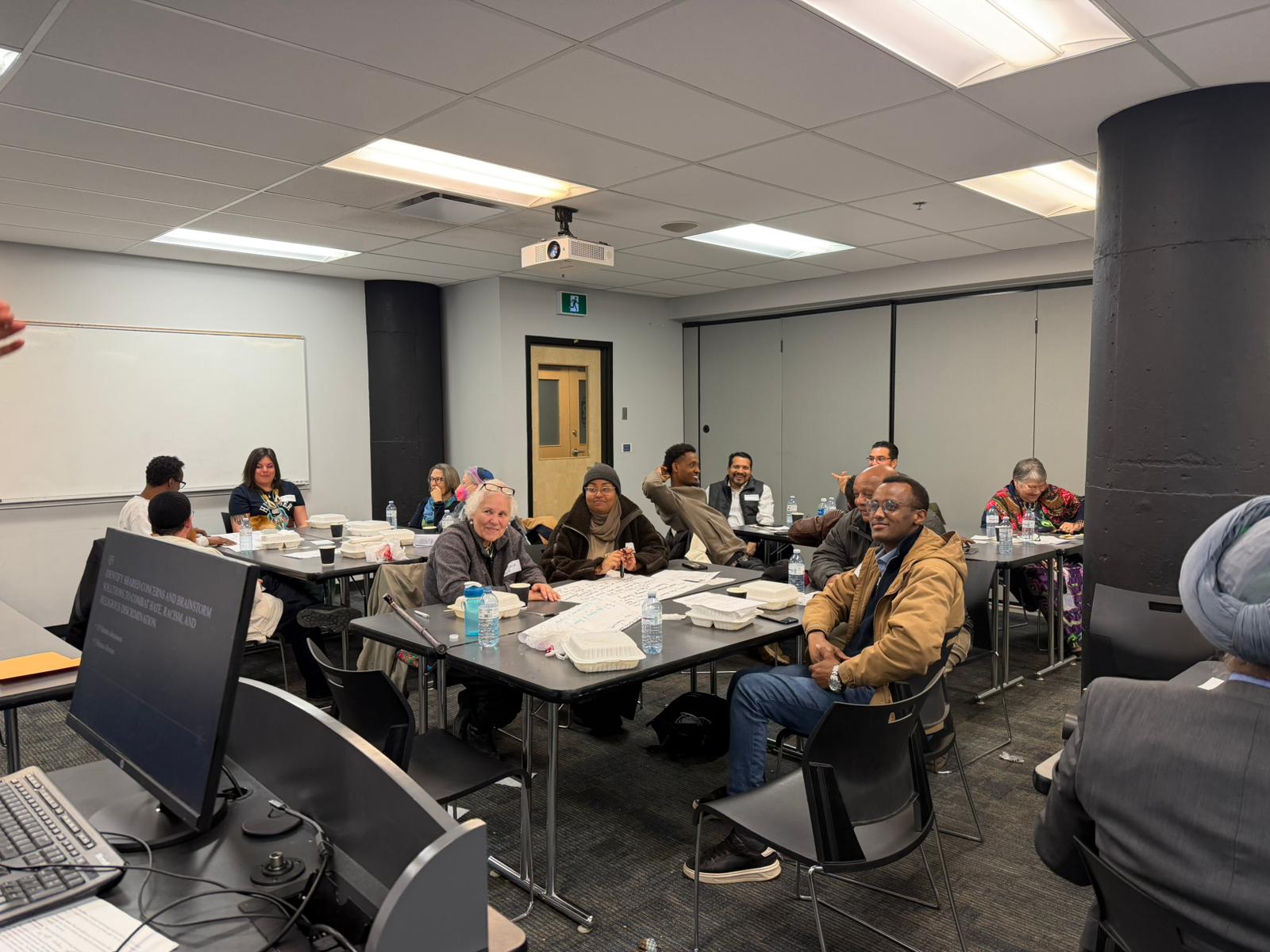 Community members gathered for anti-hate dialogue session